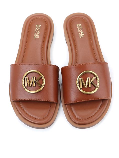 Michael Kors leather slides